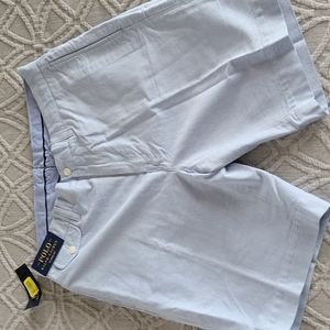 Light Blue Flat Front Polo Short